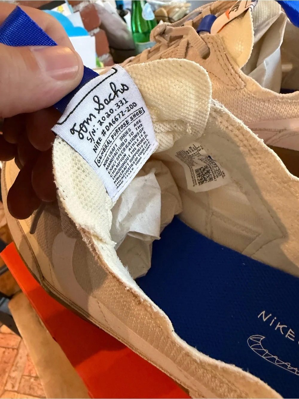 Nike Tom Sachs General Purpose Sneaker in Cream with Tan Midsole